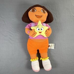 Vtg 2002 Viacom Nick Jr 26" DORA THE‎ EXPLORER PLUSH STUFFED Star Map Backpack